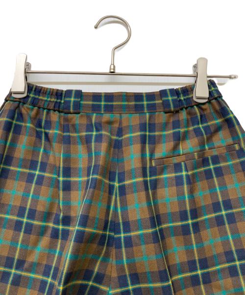 Christian Dior Sports（クリスチャン ディオールスポーツ）Christian Dior Sports (クリスチャン ディオールスポーツ) ヴィンテージウールブレンドチェックタックショートパンツ ブラウン サイズ:Mの古着・服飾アイテム