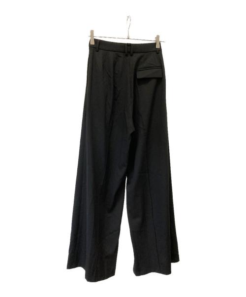 ABWEAR（ABWEAR）ABWEAR (ABWEAR) DEEP TUCK WIDE SLACKS ブラック サイズ:Sサイズ 未使用品の古着・服飾アイテム