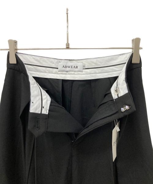 ABWEAR（ABWEAR）ABWEAR (ABWEAR) DEEP TUCK WIDE SLACKS ブラック サイズ:Sサイズ 未使用品の古着・服飾アイテム