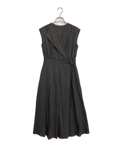 ANAYI（アナイ）ANAYI (アナイ) ビエラコットンカシュクールワンピース グレー サイズ:34の古着・服飾アイテム