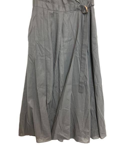 ANAYI（アナイ）ANAYI (アナイ) ビエラコットンカシュクールワンピース グレー サイズ:34の古着・服飾アイテム