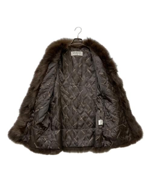 BALMAIN（バルマン）BALMAIN (バルマン) フォックス ラムレザーコート ブラウン サイズ:13の古着・服飾アイテム