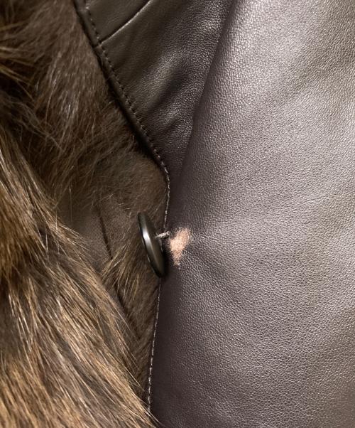 BALMAIN（バルマン）BALMAIN (バルマン) フォックス ラムレザーコート ブラウン サイズ:13の古着・服飾アイテム