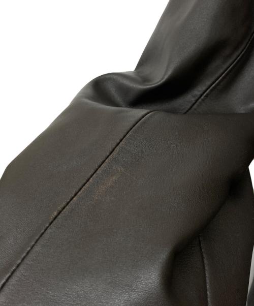 BALMAIN（バルマン）BALMAIN (バルマン) フォックス ラムレザーコート ブラウン サイズ:13の古着・服飾アイテム