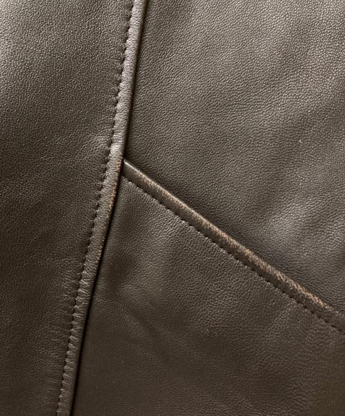 BALMAIN（バルマン）BALMAIN (バルマン) フォックス ラムレザーコート ブラウン サイズ:13の古着・服飾アイテム