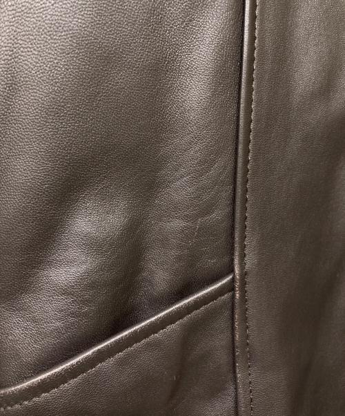 BALMAIN（バルマン）BALMAIN (バルマン) フォックス ラムレザーコート ブラウン サイズ:13の古着・服飾アイテム