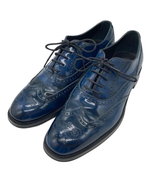 TOD'S（トッズ）TOD'S (トッズ) ウィングチップシューズ ブルー サイズ:37　1/2の古着・服飾アイテム