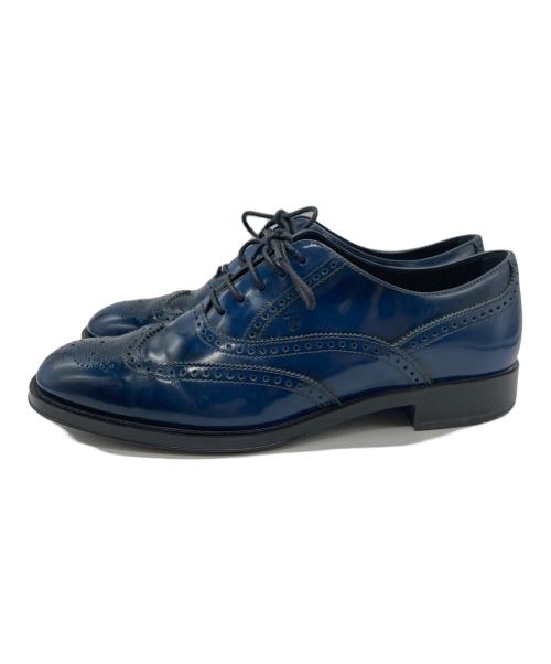 TOD'S（トッズ）TOD'S (トッズ) ウィングチップシューズ ブルー サイズ:37　1/2の古着・服飾アイテム