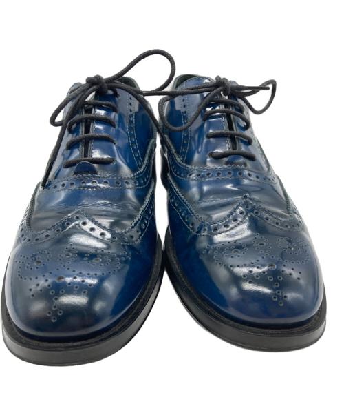 TOD'S（トッズ）TOD'S (トッズ) ウィングチップシューズ ブルー サイズ:37　1/2の古着・服飾アイテム