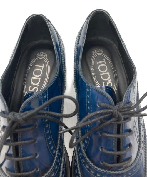 TOD'S（トッズ）TOD'S (トッズ) ウィングチップシューズ ブルー サイズ:37　1/2の古着・服飾アイテム