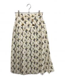 GRACE CLASS（グレースクラス）の古着「ベルトモチーフプリーツスカート」｜アイボリー