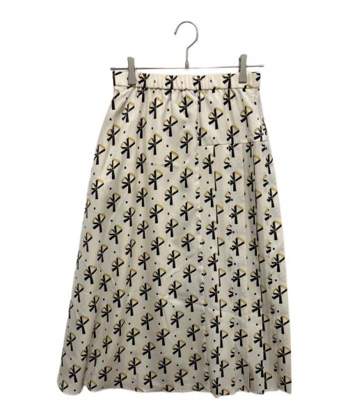 GRACE CLASS（グレースクラス）GRACE CLASS (グレースクラス) ベルトモチーフプリーツスカート アイボリー サイズ:38の古着・服飾アイテム