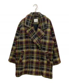 中古・古着通販】AMERI (アメリ) STAND COLLAR SCARF COAT グリーン 中古・古着通販】AMERI (アメリ) STAND COLLAR SCARF COAT グリーン