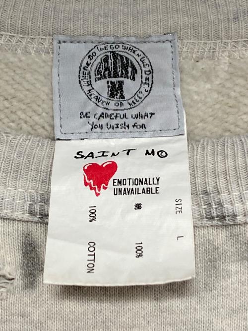 SAINT MICHAEL（セントマイケル）SAINT MICHAEL (セントマイケル) EMOTIONALLY UNAVAILABLE (エモーショナリー・アンアベイラブル) EU STM SS SWEAT サイズ:Lの古着・服飾アイテム