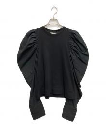 J.W.ANDERSON（ジェイダブリューアンダーソン）の古着「ボリュームスリーブ切替カットソー」｜ブラック