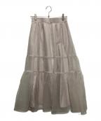 ARPEGE STORYアルページュストーリー）の古着「オーガンティアードスカート」｜ベージュ