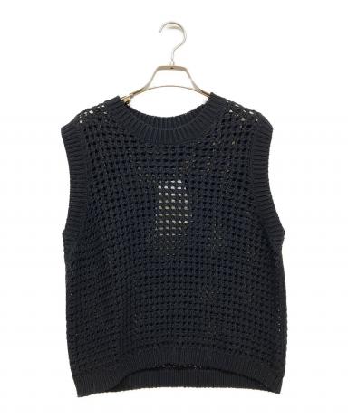 theory セオリー ニット ベスト S ブラック コットン 黒 新品 中古・古着通販】theory (セオリー) Polished Twist Crew NK Vest