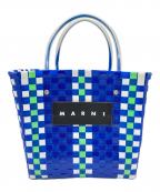 MARNIマルニ）の古着「カゴバッグ」｜ブルー×グリーン
