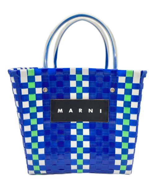 MARNI（マルニ）MARNI (マルニ) カゴバッグ ブルー×グリーンの古着・服飾アイテム