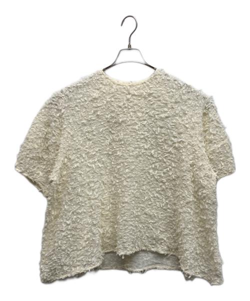 LIVETART（リヴェタート）LIVETART (リヴェタート) LIVETART ツイードTブラウス アイボリー サイズ:Freeの古着・服飾アイテム