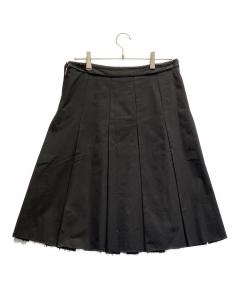 中古・古着通販】PRADA (プラダ) ツイードフレアスカート ブラック