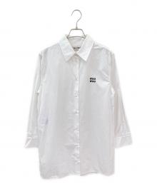 MIU MIU（ミュウミュウ）の古着「ポプリンシャツ」｜ホワイト