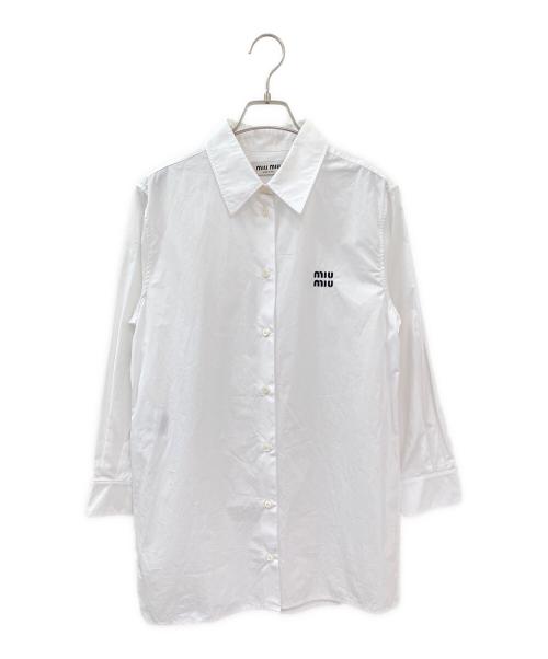 MIU MIU（ミュウミュウ）MIU MIU (ミュウミュウ) ポプリンシャツ ホワイト サイズ:40の古着・服飾アイテム