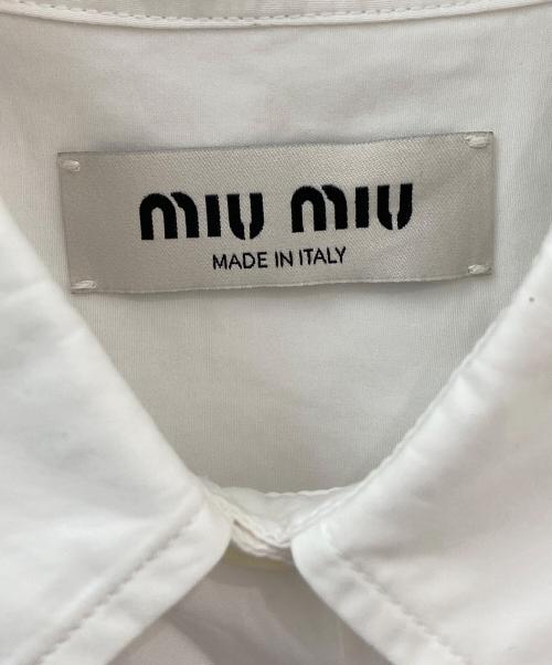 MIU MIU（ミュウミュウ）MIU MIU (ミュウミュウ) ポプリンシャツ ホワイト サイズ:40の古着・服飾アイテム