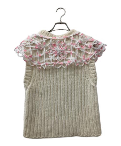 CECILIE BAHNSEN（セシリーバンセン）CECILIE BAHNSEN (セシリーバンセン) BRYNLEE VEST アイボリー×ピンク サイズ:MLの古着・服飾アイテム