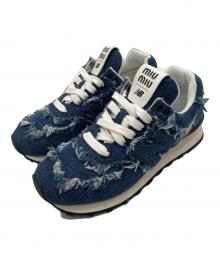 NEW BALANCE×MIU MIU（ニューバランス×ミュウミュウ）の古着「Women's 574 Denim "Blue"/デニムスニーカー」｜インディゴ