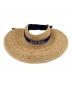 MIU MIU（ミュウミュウ）の古着「Embroidered Raffia Visor」｜ネイビー×ブラウン