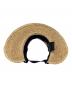 中古・古着 MIU MIU (ミュウミュウ) Embroidered Raffia Visor ネイビー×ブラウン：25000円