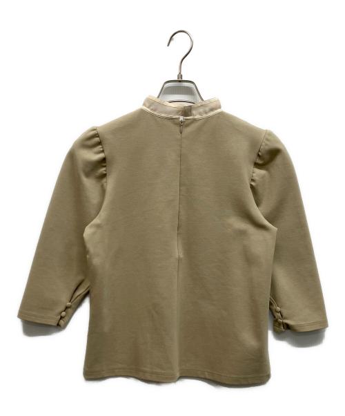 Ameri（アメリ）Ameri (アメリ) CUT OUT SHEER COLLAR TOP ベージュ サイズ:Freeの古着・服飾アイテム