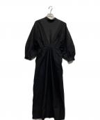 Ameriアメリ）の古着「MEDI OFF SHOULDER PUFF SLEEVE DRESS」｜ブラック