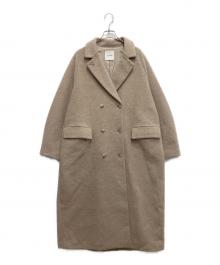 CLANE（クラネ）の古着「DOUBLE WOOL LONG COAT」｜ベージュ