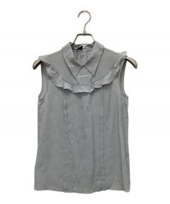 中古・古着通販】PRADA (プラダ) シルクボウタイブラウス ブラック