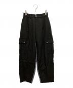 Ameriアメリ）の古着「MILITARY SUIT DOCKING CARGO PANTS」｜ブラック×グレー