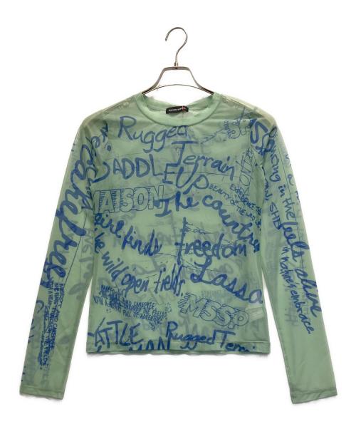 MAISON SPECIAL（メゾンスペシャル）MAISON SPECIAL (メゾンスペシャル) Hand Painting Sheer Tops グリーン サイズ:FREE 未使用品の古着・服飾アイテム