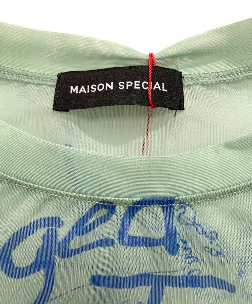 MAISON SPECIAL（メゾンスペシャル）MAISON SPECIAL (メゾンスペシャル) Hand Painting Sheer Tops グリーン サイズ:FREE 未使用品の古着・服飾アイテム