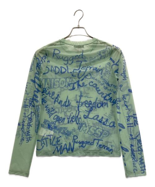 MAISON SPECIAL（メゾンスペシャル）MAISON SPECIAL (メゾンスペシャル) Hand Painting Sheer Tops グリーン サイズ:FREE 未使用品の古着・服飾アイテム