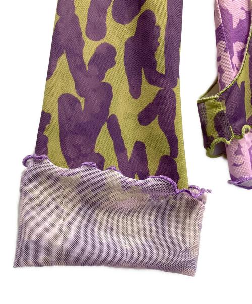 BRAIN DEAD（ブレインデッド）BRAIN DEAD (ブレインデッド) 長袖カットソー パープル×グリーン サイズ:M 未使用品の古着・服飾アイテム