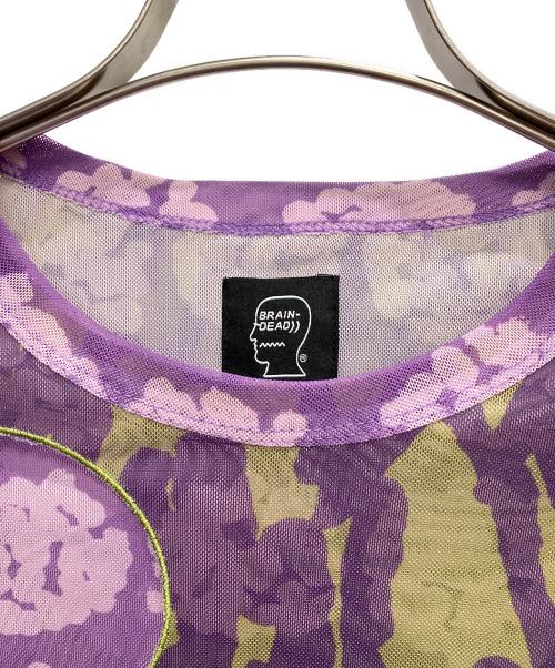 BRAIN DEAD（ブレインデッド）BRAIN DEAD (ブレインデッド) 長袖カットソー パープル×グリーン サイズ:M 未使用品の古着・服飾アイテム