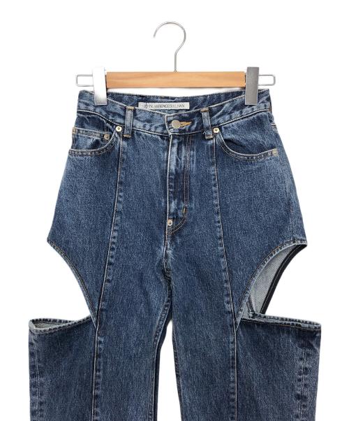 JOHN LAWRENCE SULLIVAN（ジョン ローレンス サリバン）JOHN LAWRENCE SULLIVAN (ジョン ローレンス サリバン) WASHED DENIM HOLLOWED OUT PANTS インディゴ サイズ:Mの古着・服飾アイテム