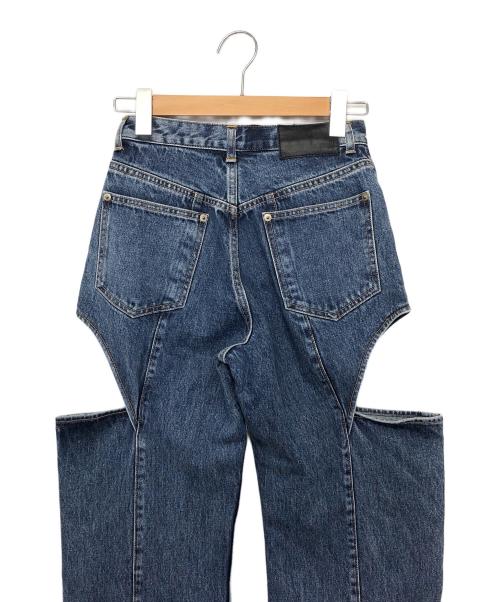 JOHN LAWRENCE SULLIVAN（ジョン ローレンス サリバン）JOHN LAWRENCE SULLIVAN (ジョン ローレンス サリバン) WASHED DENIM HOLLOWED OUT PANTS インディゴ サイズ:Mの古着・服飾アイテム