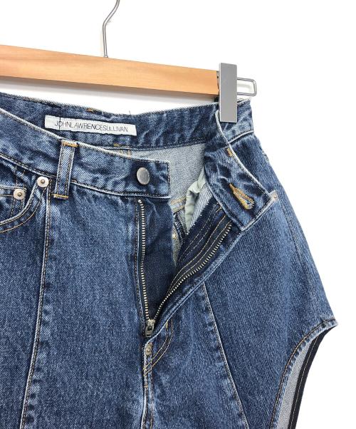 JOHN LAWRENCE SULLIVAN（ジョン ローレンス サリバン）JOHN LAWRENCE SULLIVAN (ジョン ローレンス サリバン) WASHED DENIM HOLLOWED OUT PANTS インディゴ サイズ:Mの古着・服飾アイテム