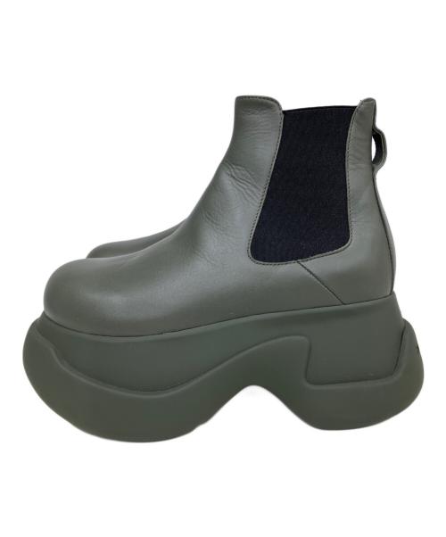 MARNI（マルニ）MARNI (マルニ) Aras 23/プラットフォームチェルシーブーツ グリーン サイズ:37の古着・服飾アイテム