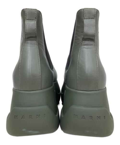 MARNI（マルニ）MARNI (マルニ) Aras 23/プラットフォームチェルシーブーツ グリーン サイズ:37の古着・服飾アイテム