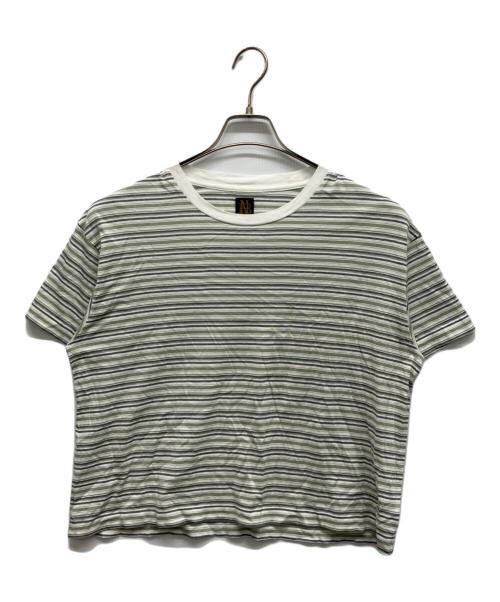 BATONER（バトナ―）BATONER (バトナ―) HIGH GAUGE BORDER T-SHIRT ホワイト サイズ:1の古着・服飾アイテム