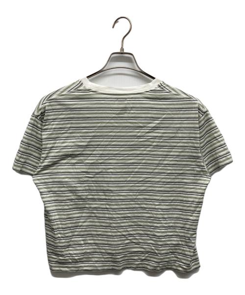BATONER（バトナ―）BATONER (バトナ―) HIGH GAUGE BORDER T-SHIRT ホワイト サイズ:1の古着・服飾アイテム