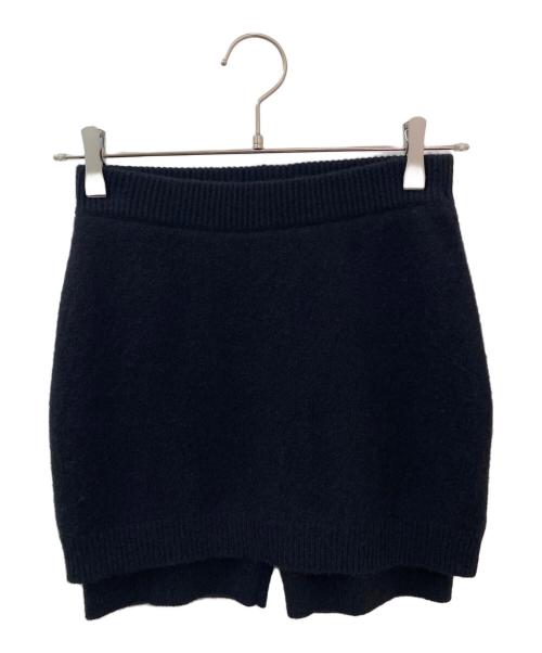 CLANE（クラネ）CLANE (クラネ) PANTS LAYERED YAK MINISKIRT ブラック サイズ:1の古着・服飾アイテム